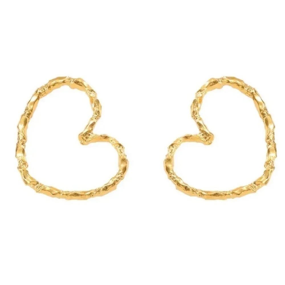 Golden Heart Earrings